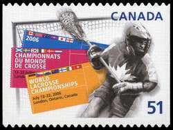 World Lacrosse Championships - Quarterly Pack Die Cut Canada Postage Stamp