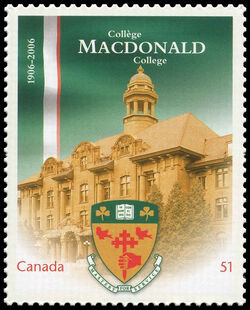 Macdonald College, 1906-2006 - Quarterly Pack Die Cut Canada Postage Stamp | Canadian Universities