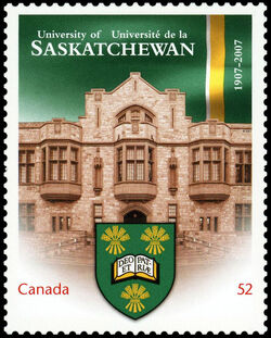 University Of Saskatchewan - 1907-2007 - Quarterly Pack Die Cut Canada Postage Stamp | Canadian Universities