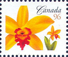Potinara Janet Elizabeth Fire Dancer - WA Canada Postage Stamp | Flowers