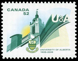 University Of Alberta - 1908-2008 - Quarterly Pack Die Cut Canada Postage Stamp | Canadian Universities