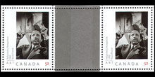 Self-portrait - Yousuf Karsh - Horizontal Pair - Gutter Between Canada Postage Stamp | Art Canada