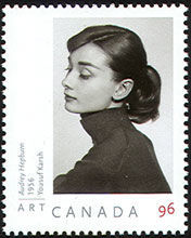 Audrey Hepburn - Yousuf Karsh -  Canada Postage Stamp | Art Canada