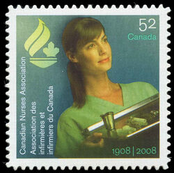 Canadian Nurses Association - 1908-2008 - Quarterly Pack Die Cut Canada Postage Stamp