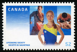 Lifesaving Society - Valley At Upper Left - Quarterly Pack Die Cut Canada Postage Stamp