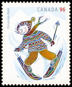 Skiing - WA Canada Postage Stamp | Christmas: Winter Fun