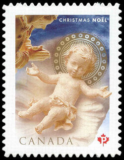 Nativity - Quarterly Pack Die Cut Canada Postage Stamp | Christmas