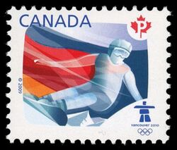 Snowboard - WA Canada Postage Stamp | Sports of the 2010 Winter Games
