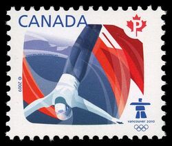 Freestyle Skiing - WA Canada Postage Stamp | Sports of the 2010 Winter Games
