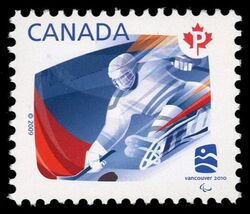 Ice Sledge Hockey - WA Canada Postage Stamp | Sports of the 2010 Winter Games