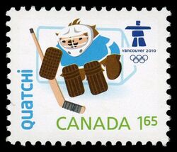 Quatchi - WA Canada Postage Stamp | Vancouver 2010 Winter Games Mascots and Emblems
