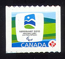 Vancouver 2010 Paralympic Winter Games Landscape Emblem - Sawtooth Tips Canada Postage Stamp | Vancouver 2010 Winter Games Mascots and Emblems
