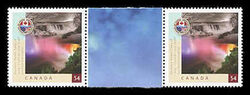 Boundary Waters Treaty Of 1909 - Pair - Gutter Between Canada Postage Stamp