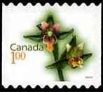 Giant Helleborine - Rounded Tips - Quarterly Pack Die Cut Canada Postage Stamp | Flowers