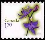 Rose Pogonia - Rounded Tips - Quarterly Pack Die Cut Canada Postage Stamp | Flowers