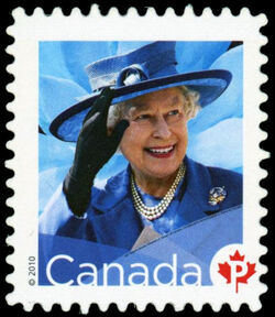 Queen Elizabeth II - Quarterly Pack Die Cut Canada Postage Stamp