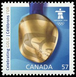 Celebrating Gold - Quarterly Pack Die Cut Canada Postage Stamp