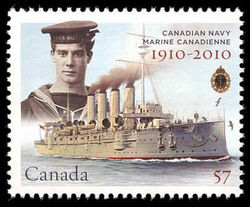 HMCS Niobe - WA Canada Postage Stamp | Canadian Navy: 1910-2010
