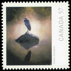 Ardea Herodias (Great Blue Heron) - Quarterly Pack Die Cut Canada Postage Stamp | Canadian Geographic's Wildlife Photography of the Year