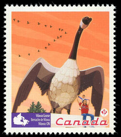 Roadside Attractions - Wawa Goose - WA Canada Postage Stamp | Roadside Attractions
