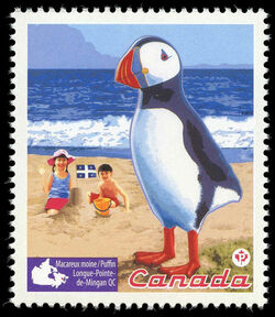 Roadside Attractions - Puffin - WA Canada Postage Stamp | Roadside Attractions