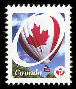 Flag - Hot Air Balloon - Canadian Pride - WA Canada Postage Stamp | Canadian Pride - Definitives