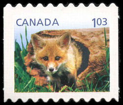 Red Fox Cub - Baby Wildlife - Quarterly Pack Die Cut Canada Postage Stamp | Baby Wildlife - Definitives