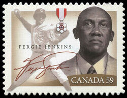 Fergie Jenkins - Quarterly Pack Die Cut Canada Postage Stamp | Black History Month