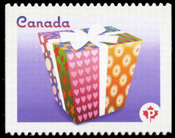 Celebration - Peak At Upper Left - Quarterly Pack Die Cut Canada Postage Stamp