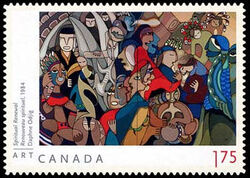 Daphne Odjig - Spiritual Renewal - WA Canada Postage Stamp | Art Canada