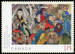 Daphne Odjig - Spiritual Renewal - Quarterly Pack Die Cut Canada Postage Stamp | Art Canada