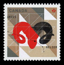 Signs Of The Zodiac: Aries - WA Canada Postage Stamp | Signs of the Zodiac