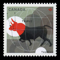 Signs Of The Zodiac: Taurus - WA Canada Postage Stamp | Signs of the Zodiac
