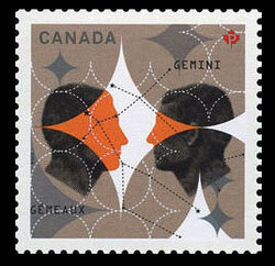 Signs Of The Zodiac: Gemini, The Twins - WA Canada Postage Stamp | Signs of the Zodiac