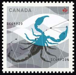 Signs Of The Zodiac: Scorpio - WA Canada Postage Stamp | Signs of the Zodiac