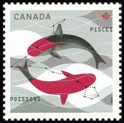 Signs Of The Zodiac: Pisces - WA Canada Postage Stamp | Signs of the Zodiac