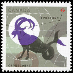 Signs Of The Zodiac: Capricorn - Quarterly Pack Die Cut Canada Postage Stamp | Signs of the Zodiac