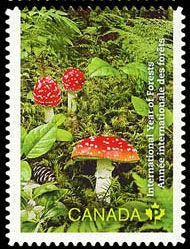 International Year Of Forests - Mushrooms - WA Canada Postage Stamp | International Year of Forests