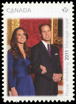 Royal Wedding 2011 - Engagement - Quarterly Pack Die Cut Canada Postage Stamp | The Royal Wedding
