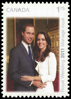 Royal Wedding 2011 - Engagement - Quarterly Pack Die Cut Canada Postage Stamp | The Royal Wedding