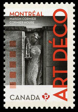 Cormier House: Art Deco - WA Canada Postage Stamp | Architecture - Art Deco