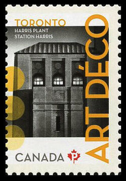 Harris Plant: Art Deco - WA Canada Postage Stamp | Architecture - Art Deco