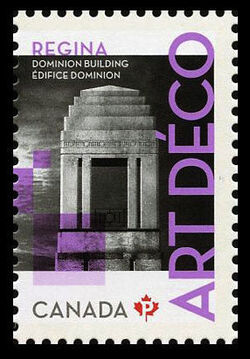 Dominion Building: Art Deco - WA Canada Postage Stamp | Architecture - Art Deco