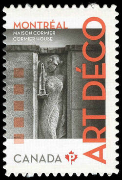 Cormier House: Art Deco - Quarterly Pack Die Cut Canada Postage Stamp | Architecture - Art Deco