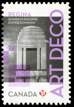 Dominion Building: Art Deco - Quarterly Pack Die Cut Canada Postage Stamp | Architecture - Art Deco