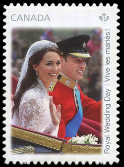 Royal Wedding Day - Quarterly Pack Die Cut Canada Postage Stamp | The Royal Wedding