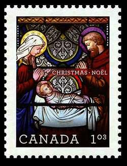 Christmas – Stained Glass - WA Canada Postage Stamp | Christmas 2011