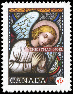 Christmas – Stained Glass - Quarterly Pack Die Cut Canada Postage Stamp | Christmas 2011