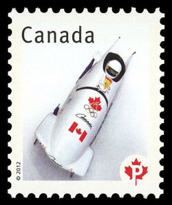 Pierre Leuders On Bobsled - Canadian Pride - WA Canada Postage Stamp | Canadian Pride - Definitives