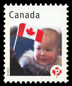 Young Child With Flag - Canadian Pride - WA Canada Postage Stamp | Canadian Pride - Definitives